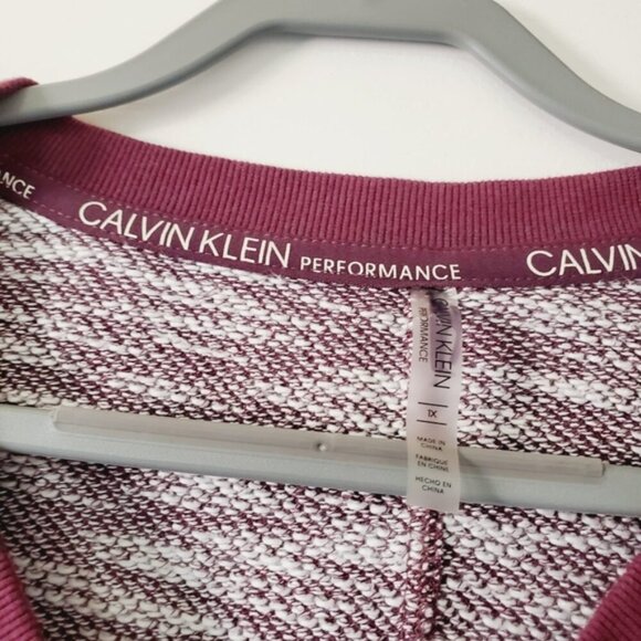 Calvin Klein Performance V Neck Heathered Lounge Active Sweater 1X - Picture 5 of 8